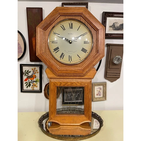 DANIEL Dakota Quartz Regulator Westminster Chime Wall CLOCK 24" x 14" x 4" FLAW Cover