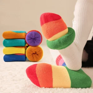 5 Pairs Toddler Thermal Cotton Socks Winter Plush Warm Soft Thick Snow Socks - Picture 1 of 16