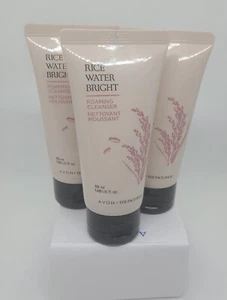 3 X Avon Face Shop Rice Water Bright Foaming Cleanser + pouch 50ml each - Picture 1 of 3