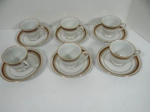 Noritake Modern Doral Weinrot Demitasse Tassen Untertassen 6er Set Philippinen - Bild 1 von 18