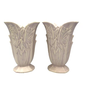 Vtg Nelson McCoy Pink Butterfly Vases 9-inch Pair of Beautiful Vases READ! - Bild 1 von 12