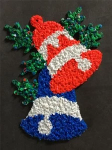 vintage Christmas Melted plastic popcorn chips Bells NEW 1970"s Rare Collectible - Picture 1 of 4