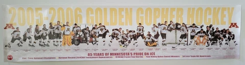 2005 - 2006 Minnesota Gophers Team Hockey Panoramic Poster Wheeler Kessel WILD Cover