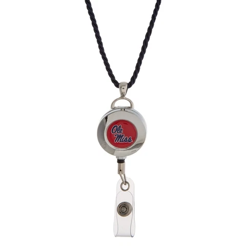 New Ole Miss Rebels Retractable ID Badge Holder Necklace Cover