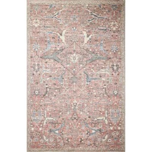 Bashian 60x90" Transitional Cotton & Chenille Area Rug in Rust - Picture 1 of 6