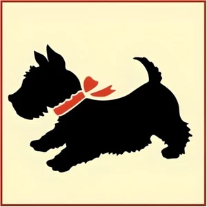 SCOTTY PUPPY-2 STENCIL -ANIMAL Dog Silhouette- The Artful Stencil - Picture 1 of 6