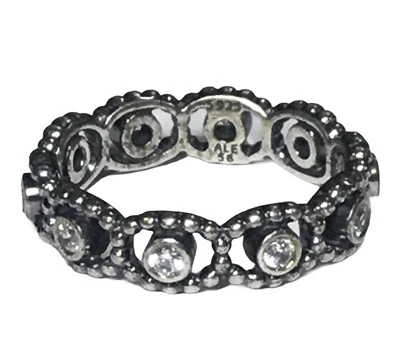 Pandora Sterling Silver Band Rinz Size 7.5 - Image 1 of 3