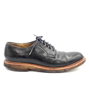 John A. Frye Mens Black Leather Plain Toe Lace-Up Oxford Shoes Size 8.5D - Picture 1 of 10