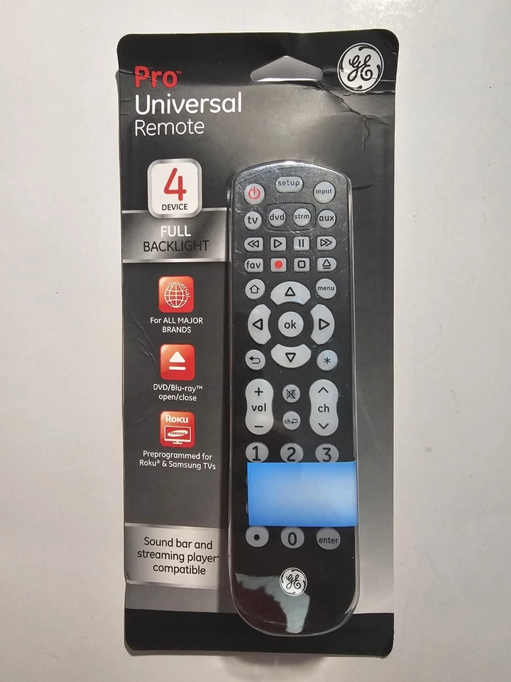 GE Pro Universal Remote Model 4 Device  LG Sony Samsung All Major Brands New - Image 1 of 4