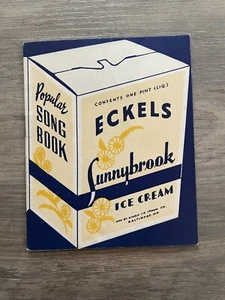 ECKELS SUNNYBROOK ICE CREAM small song advertising book - Picture 1 of 8