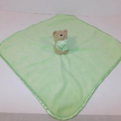 Manta de seguridad de felpa verde Winnie the Pooh clásica de Disney bebé Lovey nunu Foto 1 de 4