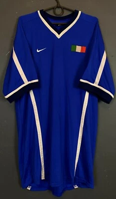 RARE MENS VINTAGE NIKE ITALY ITALIA SOCCER FOOTBALL SHIRT JERSEY MAILLOT SIZE XL - Image 1 of 4