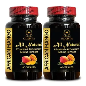 African Mango Herbal Supplement - Starker Superfruchtextrakt - 2 Flaschen 120 Kapseln - Bild 1 von 8