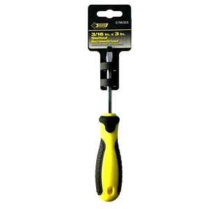 Steel Grip 3/16"x3"L. Slotted Chrome Vanadium Steel Screwdriver 1 pc. or 4 Pc. - Picture 1 of 4