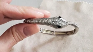 Strass Schlangenarmband silberfarben elastisch - Bild 1 von 15
