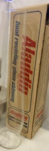Vintage Aladdin Heat Resistance Clear Loxon Glass Hurricane Lamp Chimney In Box - Picture 1 of 3