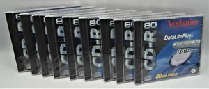 *NEW* Box of 10 CD CD-R Music Disc w/Jewel Cases 74-80 Min Sealed Mixed lot - Picture 1 of 5