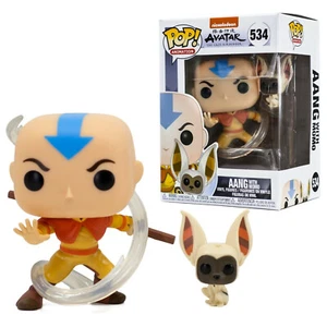 Funko Pop! Modellino in vinile Avatar Aang con Momo #534 - Voltato | Nickelodeon - Foto 1 di 3