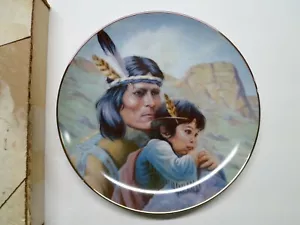 Vintage Kiowa Nation Plate Indian & Child Perillo Vague Shadows Native American - Picture 1 of 8