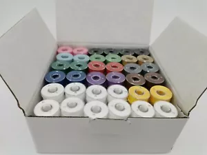 144pcs Multi-color Prewound Bobbins Size A 40S/2 Thread for Sewing & Embroidery - Picture 1 of 11