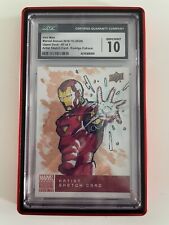 2018 Upper Deck Marvel Annual Sketch Cards 1/1 Iron Man Catraca CGC 10 Auto or2