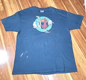 Vintage 90s Acadia Hanes Beefy T-Shirt XL Single Stitch Wildlife Nature Thrashed - Bild 1 von 9