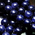 Natural 8mm Galaxy Stars Sun Blue Sandstone Round Loose Beads 15'' Strand
