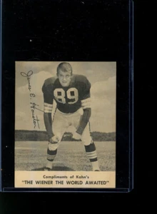 1961 Kahn's Football Card Jim Houston Cleveland Browns - Picture 1 of 2
