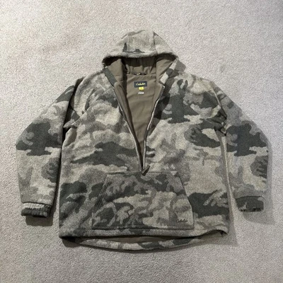 Cabela's Wooltimate WindShear Hooded Pullover Jacket Outfitter Camo 2XL - Image 1 of 4