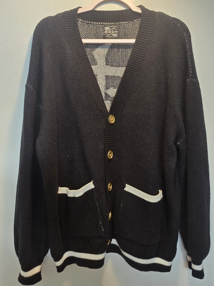 Steady Hands Cardigan Sz S/M Medium  Demon Slayer symbol Japanese Cosplay *flaw - Image 1 of 4