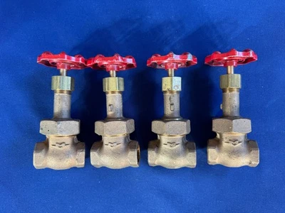 Milwaukee 1/2" Brass Gate Valve • Fig 1174 • 200 S.W.P. • 400 WOG • New - Image 1 of 4