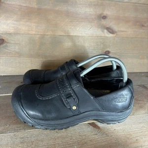Keen Kaci Mujer Talla 9 Zapatos Cuero Negro Sin Cordones Confort Zuecos - Imagen 1 de 8