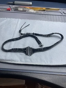 Victoria Emerson Black Beaded Apple Watch Bracelet. USA Seller. Unworn. - Zdjęcie 1 z 4