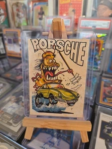 FANTASTIC ODD RODS sticker/card PORSCHE #7 Donruss 1973 Series 2  - Picture 1 of 2