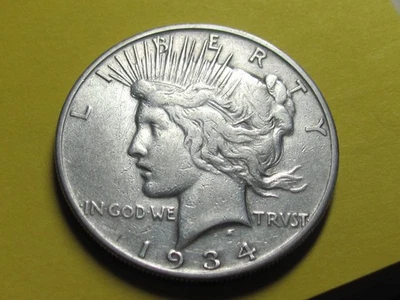 1934-S  PEACE DOLLAR  NICE  HIGHER GRADE - Image 1 of 2
