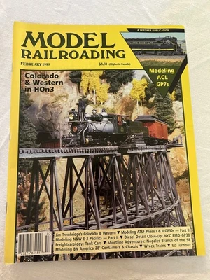 Model Railroading Magazine February 1995 Colorado Western HOn3 ACL GP7s - Image 1 of 2