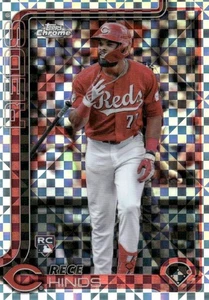 2025 Topps Chrome X-Fractor Refractor #253 Rece Hinds RC Cincinnati Reds - Picture 1 of 2