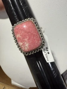 925, Sterling Silber Ring rosa Thulit, Größe 10,5 - Bild 1 von 4