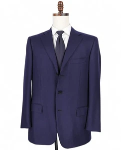 Ermenegildo Zegna Blazer Mens 40R Navy Wool Trofeo Wool Sport Coat Jacket Roma - Picture 1 of 11
