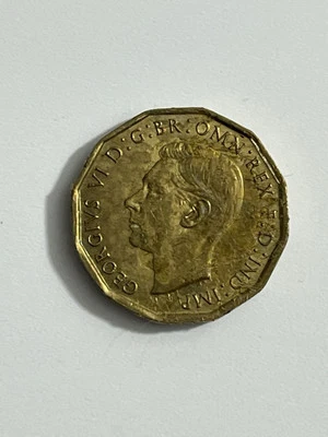 Moneda de 3 peniques Gran Bretaña 1944 Foto 1 de 2
