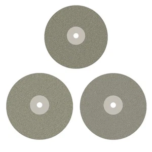 3PCS Diamond Flat Lap Wheel Disc 8" x 1/2" Arbor Hole Abrasive Grit 80 120 18... - Picture 1 of 5