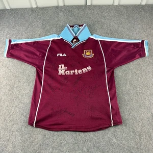 West Ham United Fußballtrikot Herren Small 99-01 Home Fila Signatures Di Canio - Bild 1 von 19