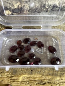 Red Garnet Rose Cut Cabochons - Picture 1 of 2