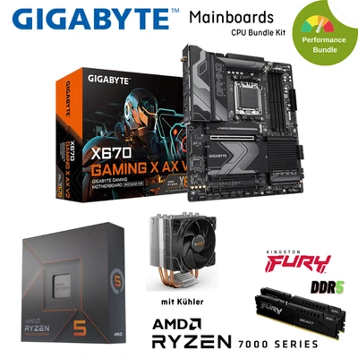 PC Aufrüstkit AMD Ryzen 5 7600X3D CPU Gigabyte B650 Mainboard DDR5 Ram Bundle - Bild 1 von 4