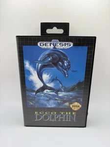 Ecco the Dolphin (Sega Genesis, 1992) W/ Manual CIB Complete Tested - Picture 1 of 3