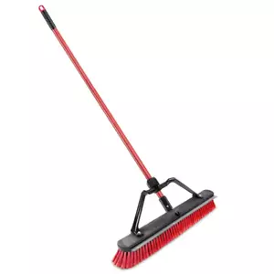 24 In. High Power Heavy-Duty Multi-Surface Squeegee Push Broom with Brace and... - Picture 1 of 12