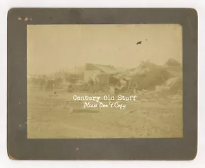 Vista montagna, OK - Antica foto di aziende danneggiate dal ciclone del novembre 1905 - Foto 1 di 2