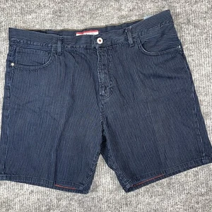 Tommy Hilfiger Shorts Men’s Size 42 Denim Blue Striped Chino - Picture 1 of 15