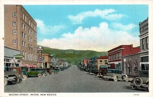 POSTKARTE STRASSENSZENE ZWEITE STRASSE RATON NEU MEXIKO - Bild 1 von 2