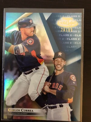 2018 Topps Gold Label Class 2 # 46 Carlos Correa Houston Astros Numbered 26/99 - Image 1 of 2